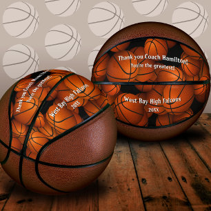 Ballon De Basket Cadeau de l'équipe commémorative remercier l'entra