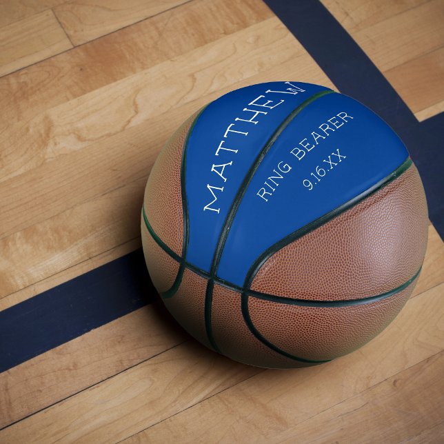 Ballon De Basket Cadeau personnalisé pour le porteur d'alliances de (Keepsake Ring Bearer Wedding Personalized Basketball)