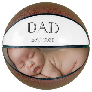 Ballon De Basket Cadeau Photo Bébé Nouveau Papa Établi