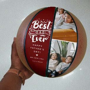 Ballon De Basket Cadeau photo personnalisé Meilleur Papa du Monde 2