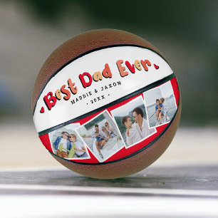 Ballon De Basket Cadeau souvenir tendance 4 photos 'Meilleur papa d