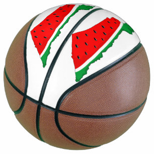 Ballon De Basket Carte de Palestine Watermelon Symbole de la libert