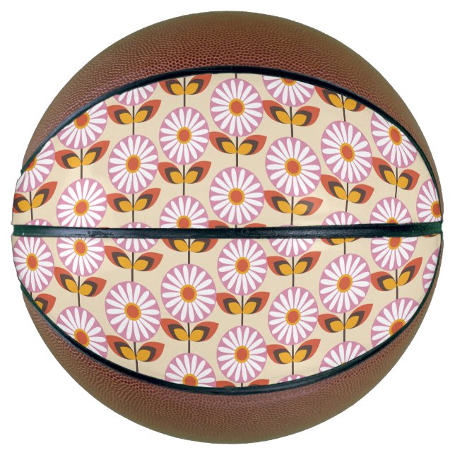 Ballon De Basket Champ rose des marguerites (Devant)