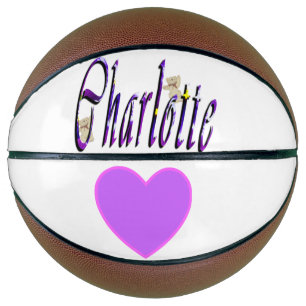 Ballon De Basket Charlotte Nom Avec Teddy Et Coeur