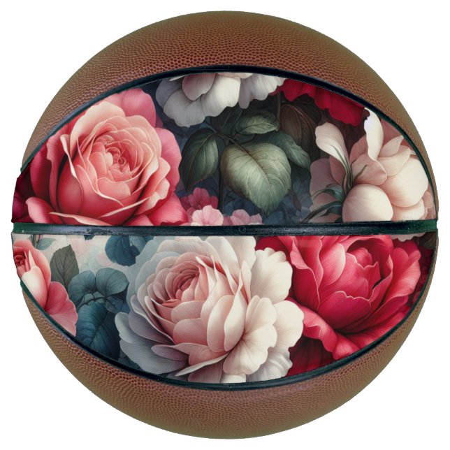 Ballon De Basket Charme Floral Rose intemporel (Devant)