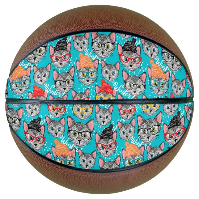 Ballon De Basket Chat dans le casquette (Devant)