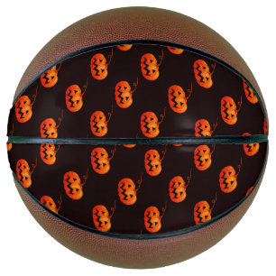 Ballon De Basket Citrouille D'Halloween, Citrouille Orange Trou Ou 