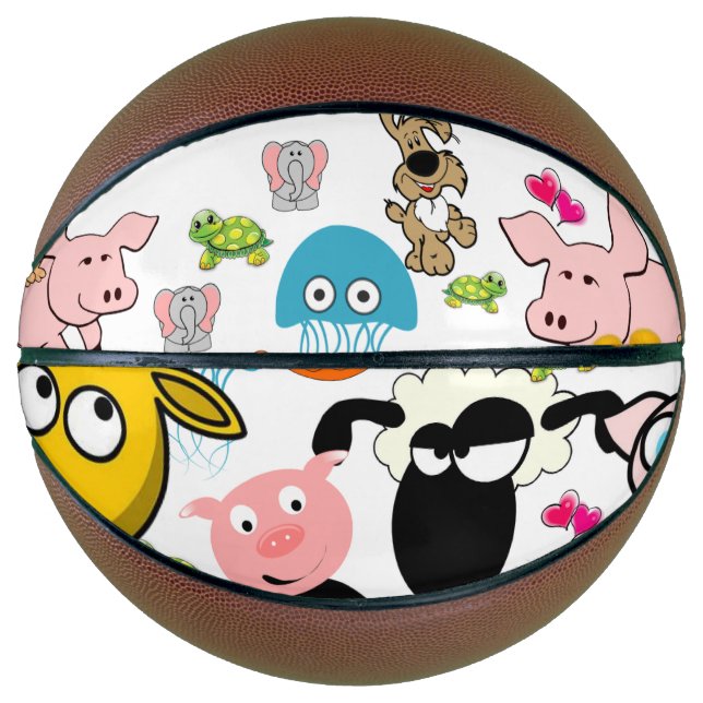 Ballon De Basket Cochons de basketball Mouton Girafe (Devant)