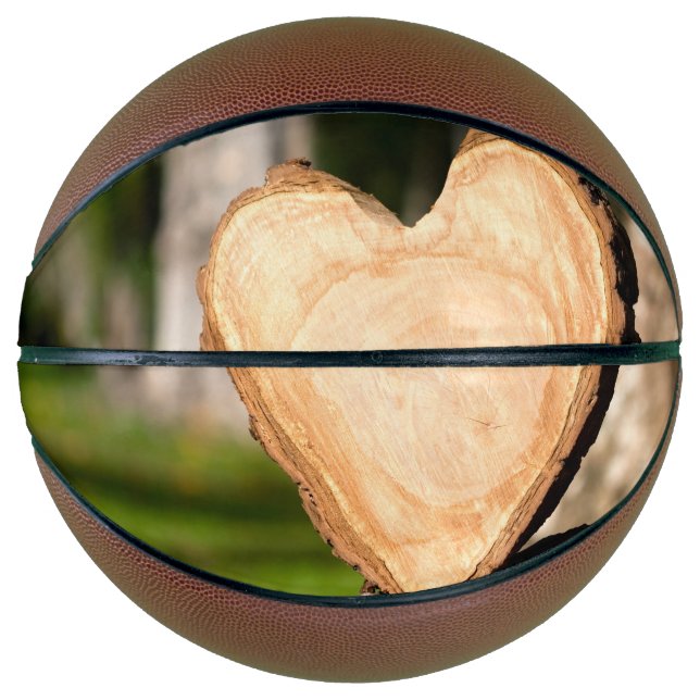 Ballon De Basket coeur en bois (Devant)