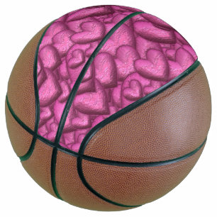 Ballon De Basket Coeurs chatoyants rose