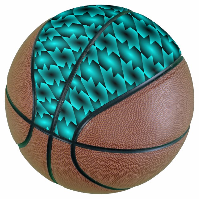 BALLON DE BASKET CONCEPTION MOTIF AQUA (Incliné)