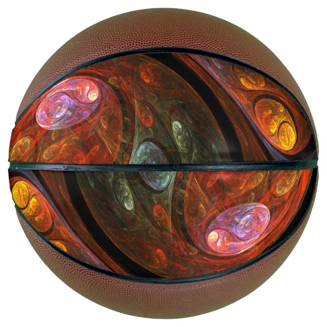 Ballon De Basket Connexion fluide Art Abstrait (Devant)
