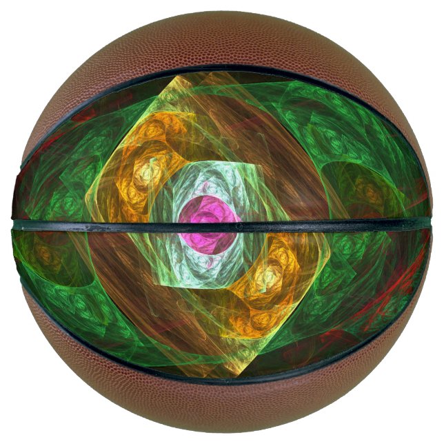 Ballon De Basket Connexions dynamiques Art Abstrait (Devant)