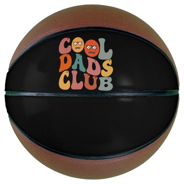 Ballon De Basket Cool Dads Club Papa Fête des pères Retro Super (Devant)