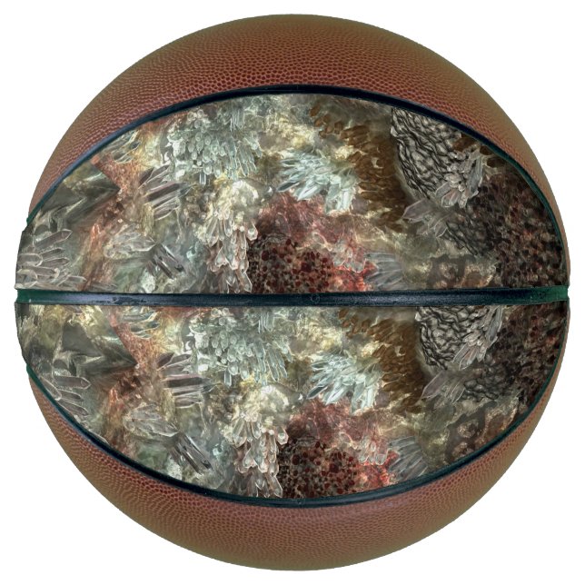 Ballon De Basket Couches de cristaux Brown coupées (Devant)