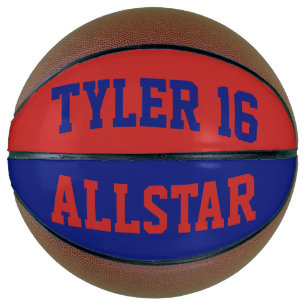 Ballon De Basket Cramoisi et bleu d'Allstar