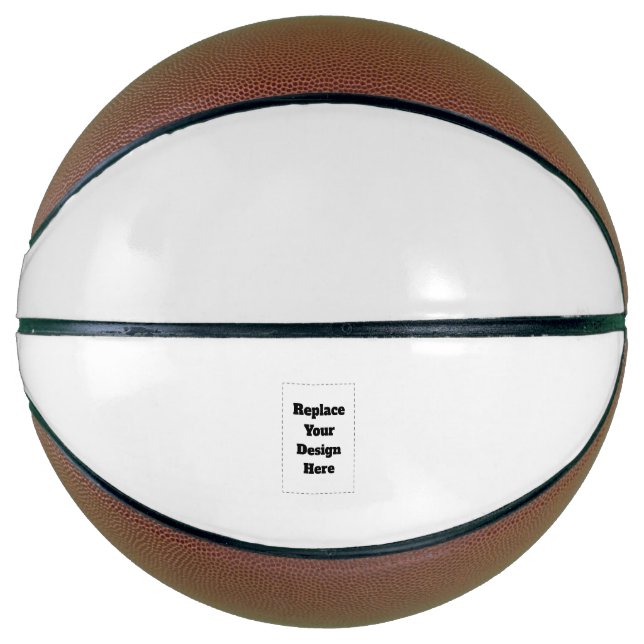 Ballon De Basket Créez votre propre blanc  (Devant)