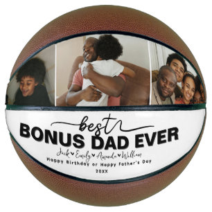 Ballon De Basket Custom Elegant Meilleur papa bonus jamais Collage