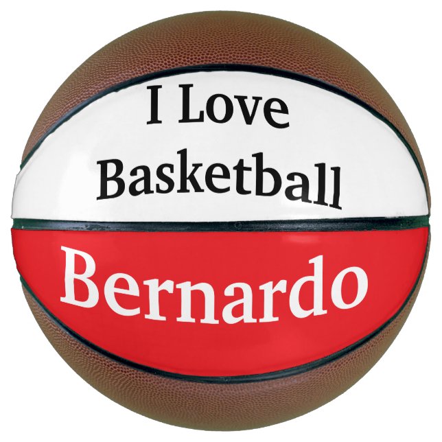 Ballon De Basket Cute Basketball Sports I Love Basketball Red (Devant)