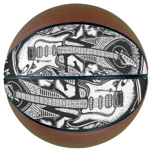 Ballon De Basket Design Guitar Rock