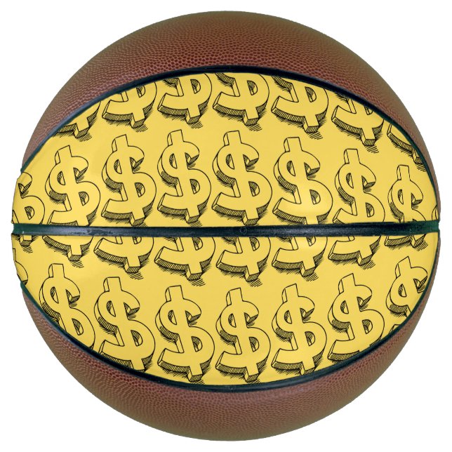 Ballon De Basket dollar or (Devant)