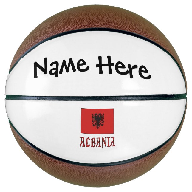 Ballon De Basket Drapeau albanais Albanie Personnalisé  (Devant)