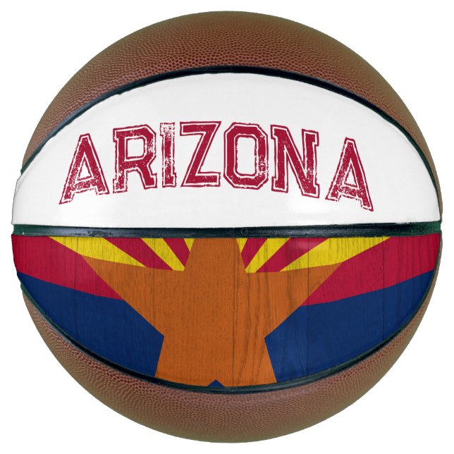 Ballon De Basket Drapeau Arizona Starburst robuste (Devant)