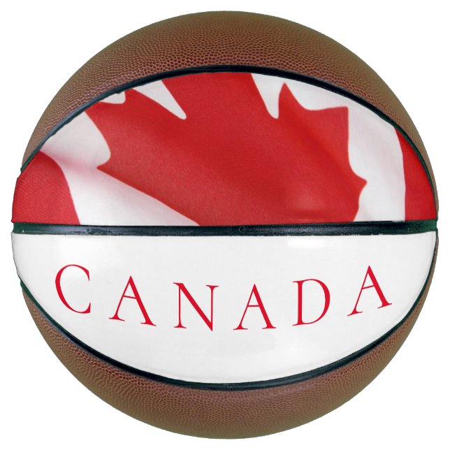 Ballon De Basket Drapeau canadien (Devant)