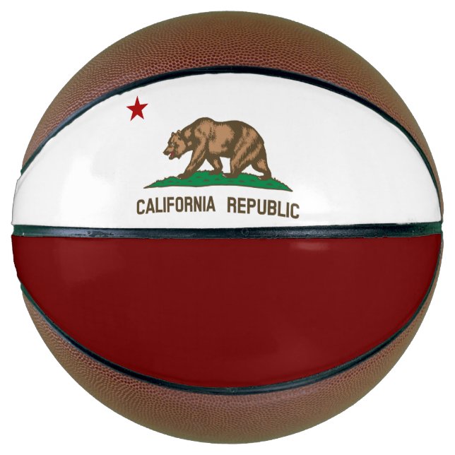 Ballon De Basket Drapeau de Californie (Devant)