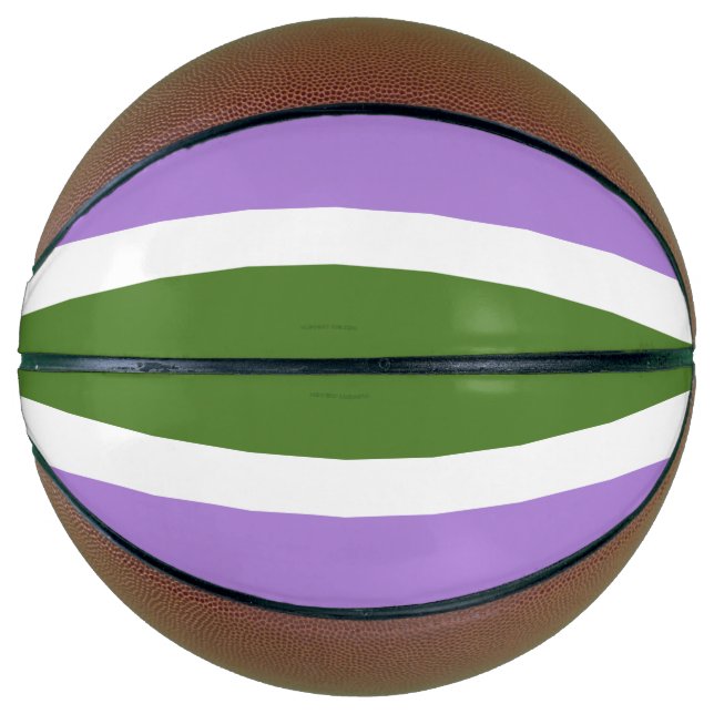Ballon De Basket Drapeau de fierté genderqueer de SlipperyJoe lavan (Devant)