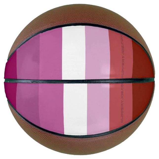 Ballon De Basket Drapeau de fierté lesbienne de SlipperyJoe féminin (Devant)