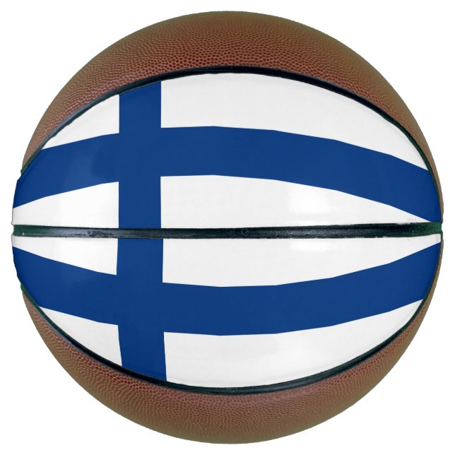Ballon De Basket Drapeau de la Finlande (Devant)