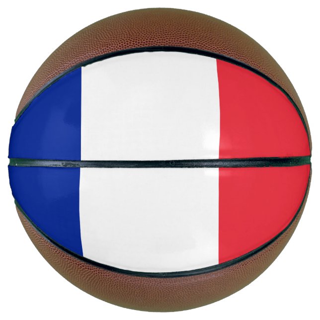 Ballon De Basket Drapeau de la France (Devant)