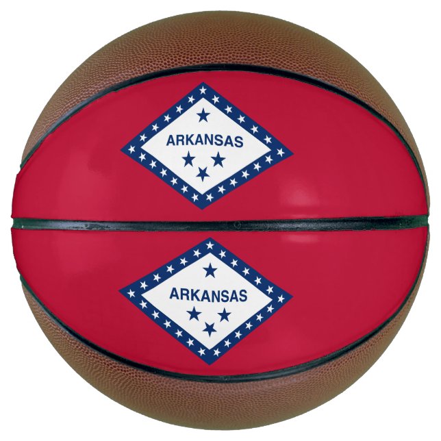 Ballon De Basket Drapeau de l'Arkansas (Devant)
