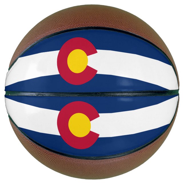 Ballon De Basket Drapeau de l'État du Colorado (Devant)