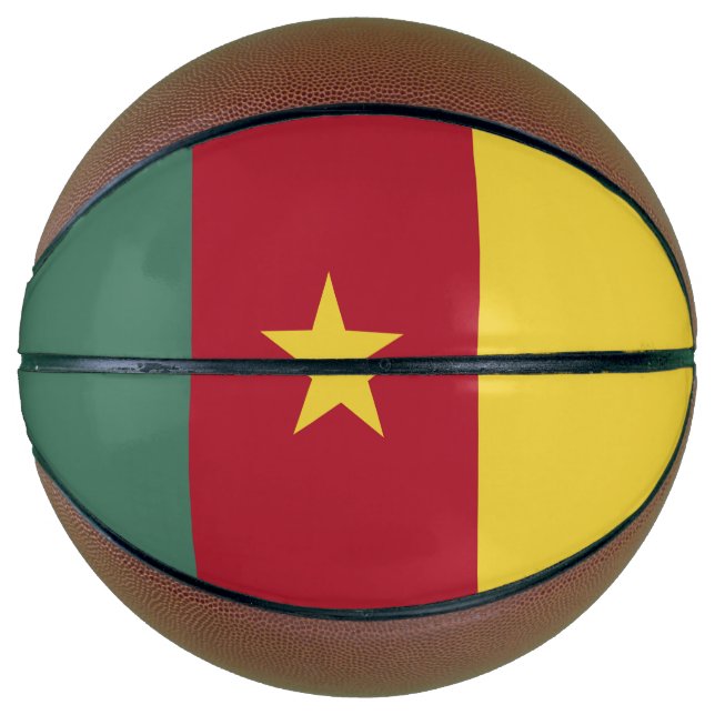 Ballon De Basket drapeau du Cameroun (Devant)