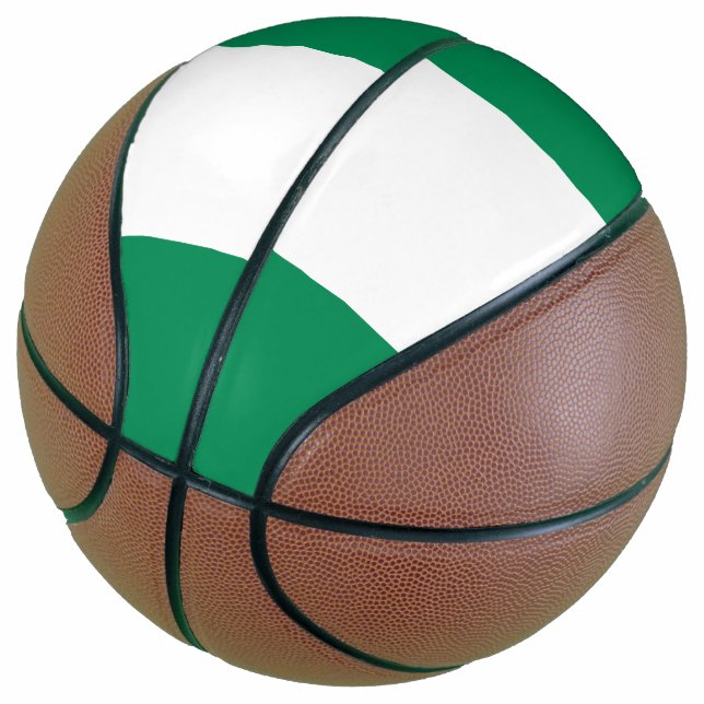 Ballon De Basket Drapeau du Nigeria (Incliné)