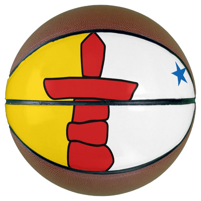 Ballon De Basket Drapeau du Nunavut, Canada (Devant)