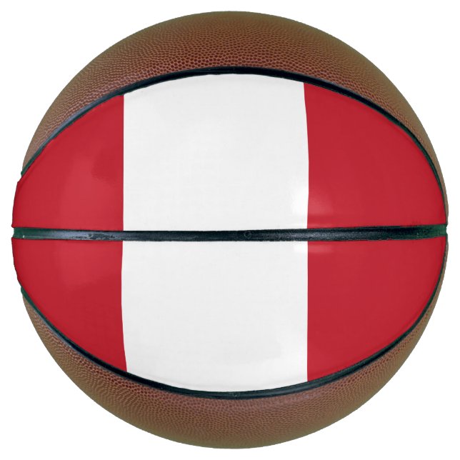 Ballon De Basket Drapeau du Pérou (Devant)