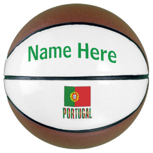 Ballon De Basket Drapeau du Portugal personnalisé vert nom