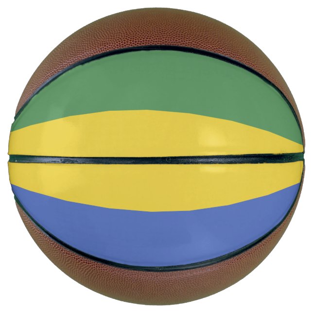 Ballon De Basket Drapeau Gabon (Devant)