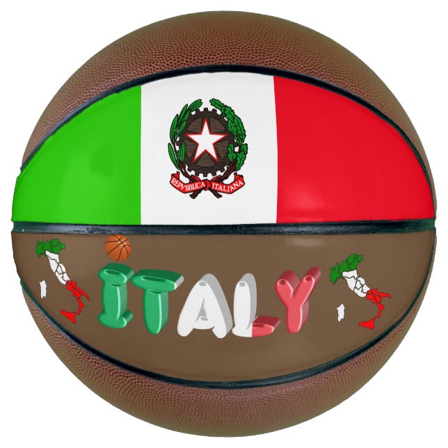 Ballon De Basket Drapeau italien (Devant)