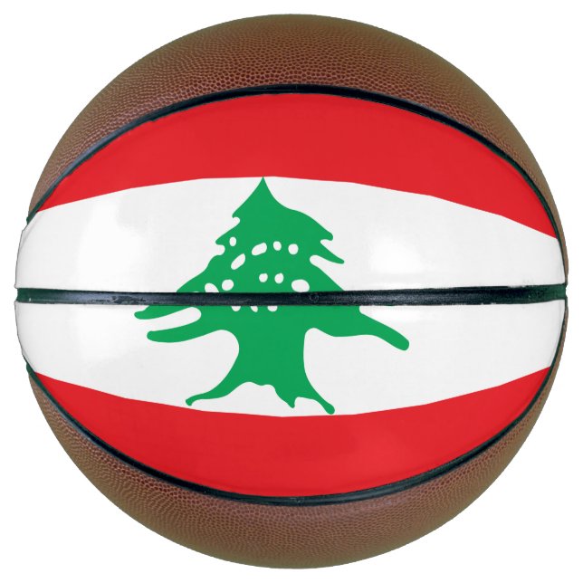 Ballon De Basket Drapeau libanais (Devant)