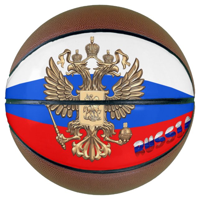 Ballon De Basket Drapeau russe (Devant)