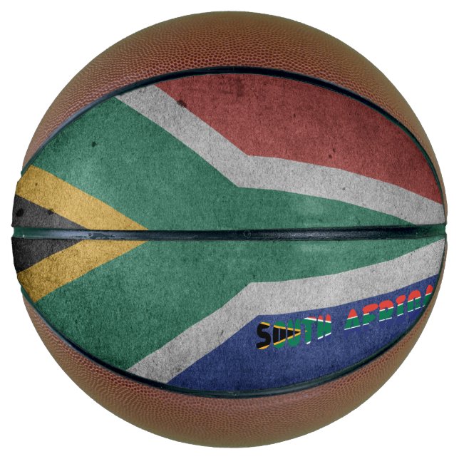 Ballon De Basket Drapeau sud-africain (Devant)