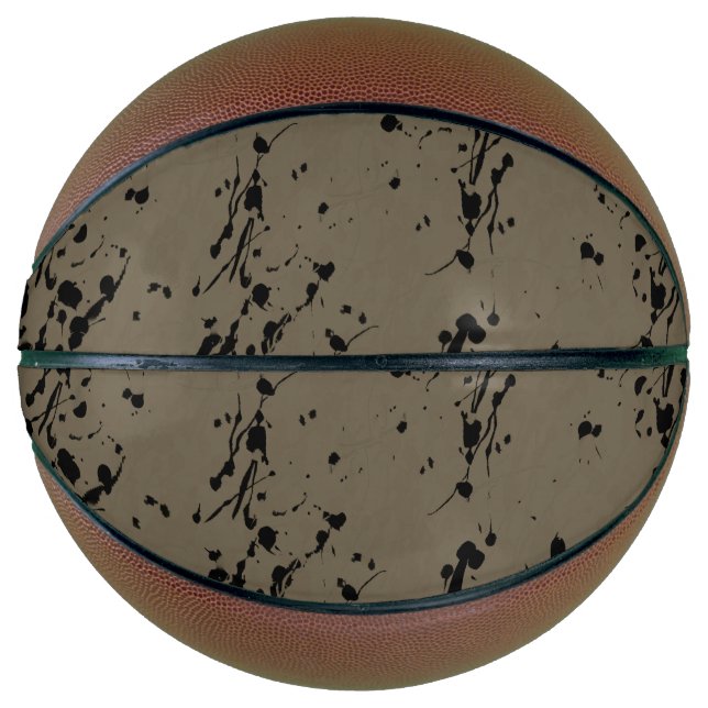 Ballon De Basket Éclat noir et goutte (Devant)