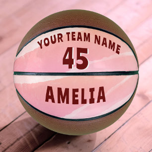 Ballon De Basket Équipe de basket-ball à numéros et nom d'équipe aq