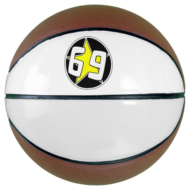 Ballon De Basket Étoile jaune 69 (Devant)