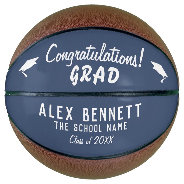 Ballon De Basket Félicitations Graduation Cap (Devant)