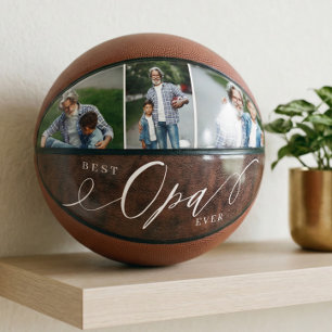 Ballon De Basket Fête des pères photo Opa Ever en cuir